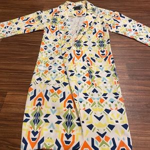 🔆 Colorful pattern long coat jacket blazer